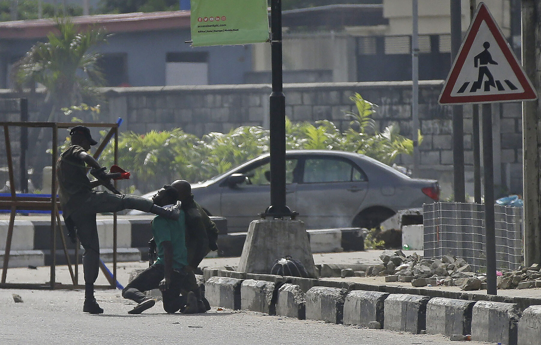 APTOPIX Nigeria Police Protest